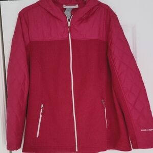 Pink Free Country Knit and Quilted Jacket women's 1X